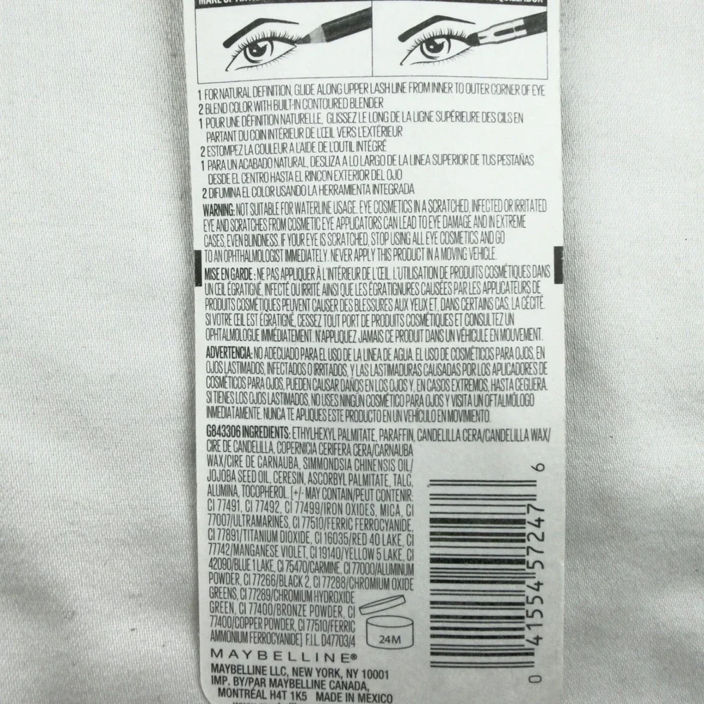 Maybelline Line Express Eyeliner Pencil 01 Ebony Black 6 Pack New Smudger HRT41W